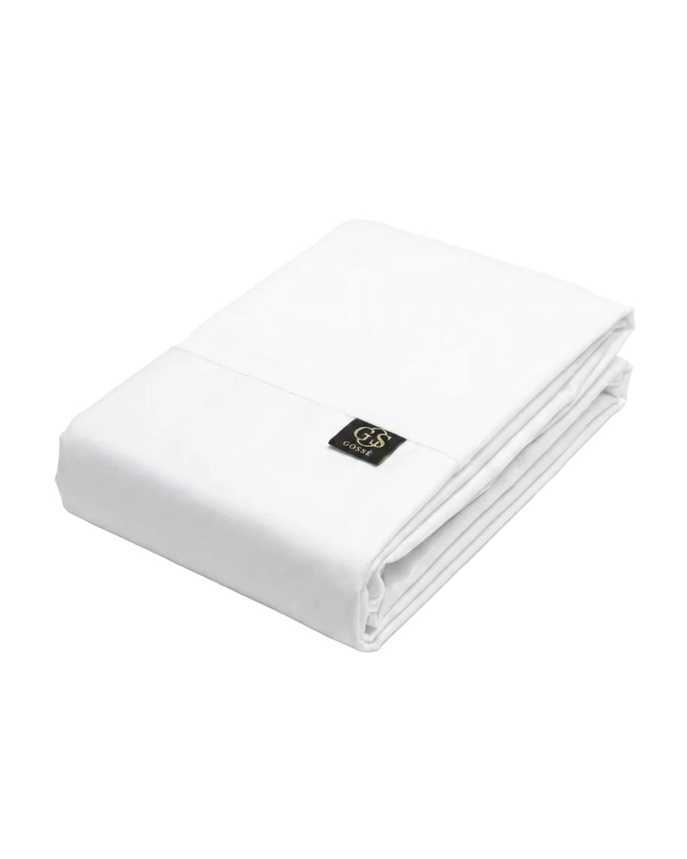 White wallet with a brand logo on a light gray background